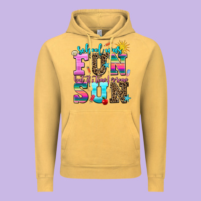 School Was  Fun But Its Time For Some  Sun Vintage Hoodie Designed By Adodesignshop