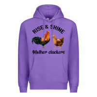 Purple Rise and Shine Mother Cluckers Premium Hoodie - Bettercallsaul