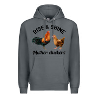 Rock Rise and Shine Mother Cluckers Premium Hoodie - Bettercallsaul