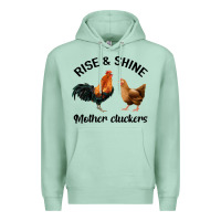 Seafoam Rise and Shine Mother Cluckers Premium Hoodie - Bettercallsaul