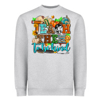 Heather Grey teach them to be kind with pumpkins and fall Heavyweight Sweatshirt - AdoDesignShop