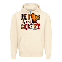 Sandshell my heart is on that court basketball red and black Zipper Hoodie - NancyCooperArtShop