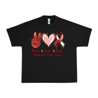 Black peace love cure head and neck cancer Urban Heavy Tee - Jasminsmagicworld