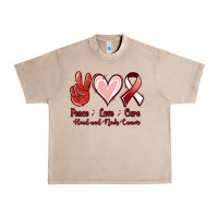 French Oak peace love cure head and neck cancer Urban Heavy Tee - Jasminsmagicworld