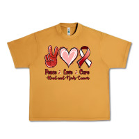 Peanut Butter peace love cure head and neck cancer Urban Heavy Tee - Jasminsmagicworld