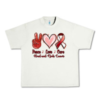 Pistachio peace love cure head and neck cancer Urban Heavy Tee - Jasminsmagicworld