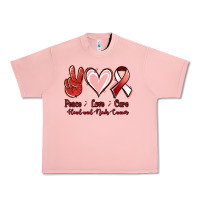 Salmon peace love cure head and neck cancer Urban Heavy Tee - Jasminsmagicworld