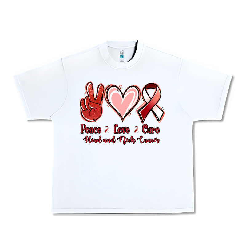 Peace Love Cure Head And Neck Cancer Urban Heavy Tee by Jasminsmagicworld | Teevron