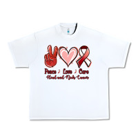 White peace love cure head and neck cancer Urban Heavy Tee - Jasminsmagicworld