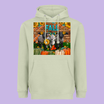 Fall Baby Lambs Heavyweight Hoodie Designed By Lillyallendesigns