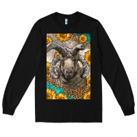 Black Western Navajo Churro Sheep Long Sleeve Tee - LillyAllenDesigns