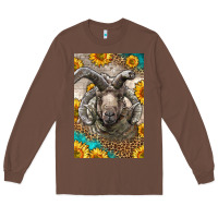 Chestnut Western Navajo Churro Sheep Long Sleeve Tee - LillyAllenDesigns