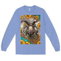 Colony Blue Western Navajo Churro Sheep Long Sleeve Tee - LillyAllenDesigns