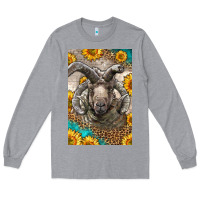 Heather Grey Western Navajo Churro Sheep Long Sleeve Tee - LillyAllenDesigns