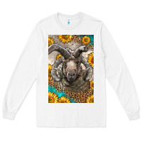 White Western Navajo Churro Sheep Long Sleeve Tee - LillyAllenDesigns