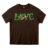 Chocolate Brown love with shamrock Heavy Core Tee - RanaPortraitStore