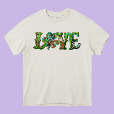 Heavy Core Tee love with shamrock