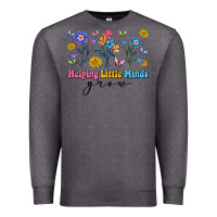 Charcoal Heather helping little minds grow Premium Sweatshirt - Artiststas