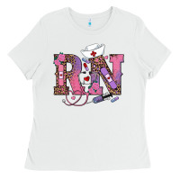 White valentines day rn registered nurse Ladies Tee - RanaPortraitStore
