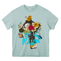 Arona he is rısen with cross and butterfly Heavy Core Tee - Artiststas