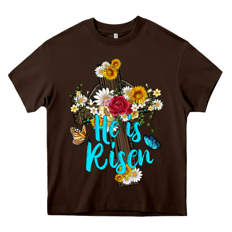 He Is Rısen With Cross And Butterfly Heavy Core Tee by Artiststas | Teevron