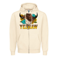 Sandshell yeehaw bull skull Zipper Hoodie - NancyCooperArtShop