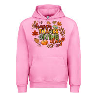 Fuchsia Pink happy thanksgiving day Urban Hoodie - CowGirlArtShop