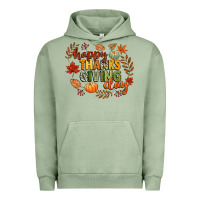 Pigment Oil Green happy thanksgiving day Urban Hoodie - CowGirlArtShop