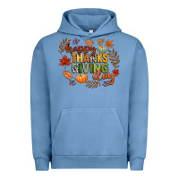 Pigment Pebble Blue happy thanksgiving day Urban Hoodie - CowGirlArtShop
