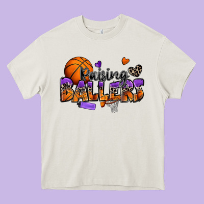 Raising Ballers Basketball Heavy Core Tee Designed By Zillion Design Studio