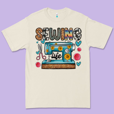 Sewing Life Premium Tee Designed By Zillion Design Studio