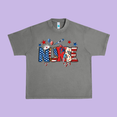 American Nurse Urban Heavy Tee Designed By Bundleandbundleshop