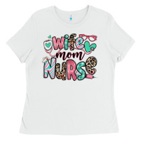 White wife mom nurse Ladies Tee - RanaPortraitStore