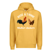 Mustard Rise and Shine Mother Cluckers Premium Hoodie - Bettercallsaul