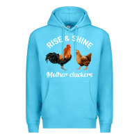 Ocean Blue Rise and Shine Mother Cluckers Premium Hoodie - Bettercallsaul