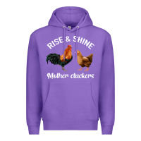 Purple Rise and Shine Mother Cluckers Premium Hoodie - Bettercallsaul