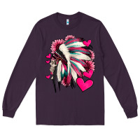 Plum indian headdress with hearts valentine's day Long Sleeve Tee - Jasminsmagicworld