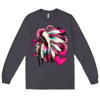 Smoke indian headdress with hearts valentine's day Long Sleeve Tee - Jasminsmagicworld