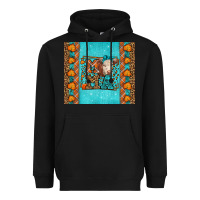 Black Western Fall Cow Mama Heavyweight Hoodie - LillyAllenDesigns