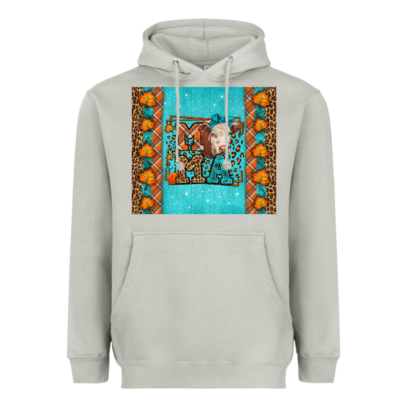 Western Fall Cow Mama Heavyweight Hoodie by LillyAllenDesigns | Teevron