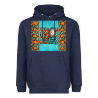 Navy Western Fall Cow Mama Heavyweight Hoodie - LillyAllenDesigns