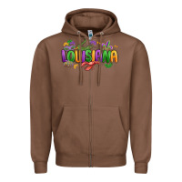 Chestnut mardi gras louisiana Zipper Hoodie - MaliasSmallBusiness