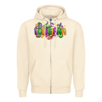 Sandshell mardi gras louisiana Zipper Hoodie - MaliasSmallBusiness