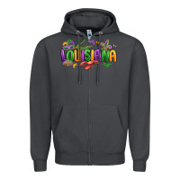 Smoke mardi gras louisiana Zipper Hoodie - MaliasSmallBusiness