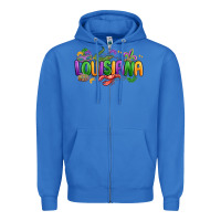 True Royal mardi gras louisiana Zipper Hoodie - MaliasSmallBusiness