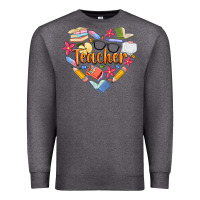 Charcoal Heather teacher heart Premium Sweatshirt - Artiststas