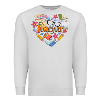 Dove Grey teacher heart Premium Sweatshirt - Artiststas