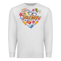 Oatmeal Heather teacher heart Premium Sweatshirt - Artiststas