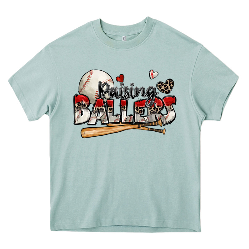 Raising Ballers Baseball Heavy Core Tee by Zillion Design Studio | Teevron