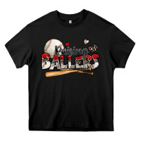 Black raising ballers baseball Heavy Core Tee - Zillion Design Studio
